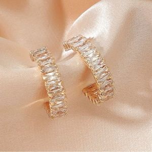 NWOT Cubic Zirconium Hoop Earrings